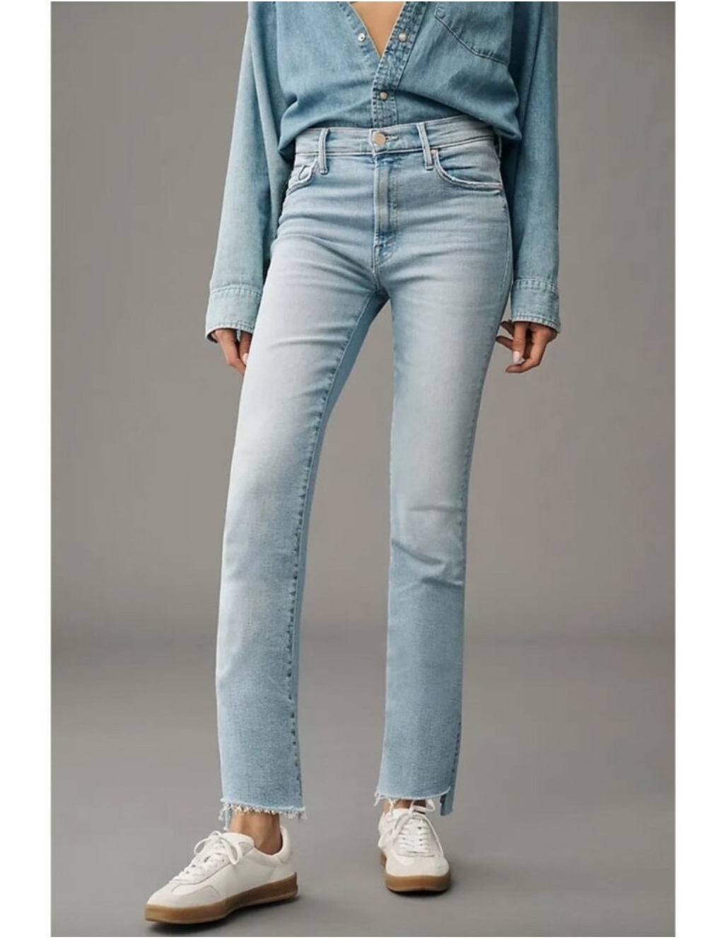 Mother The Insider Crop Step Fray Limited Edition Jeans Size 26 - Picture 2 of 16